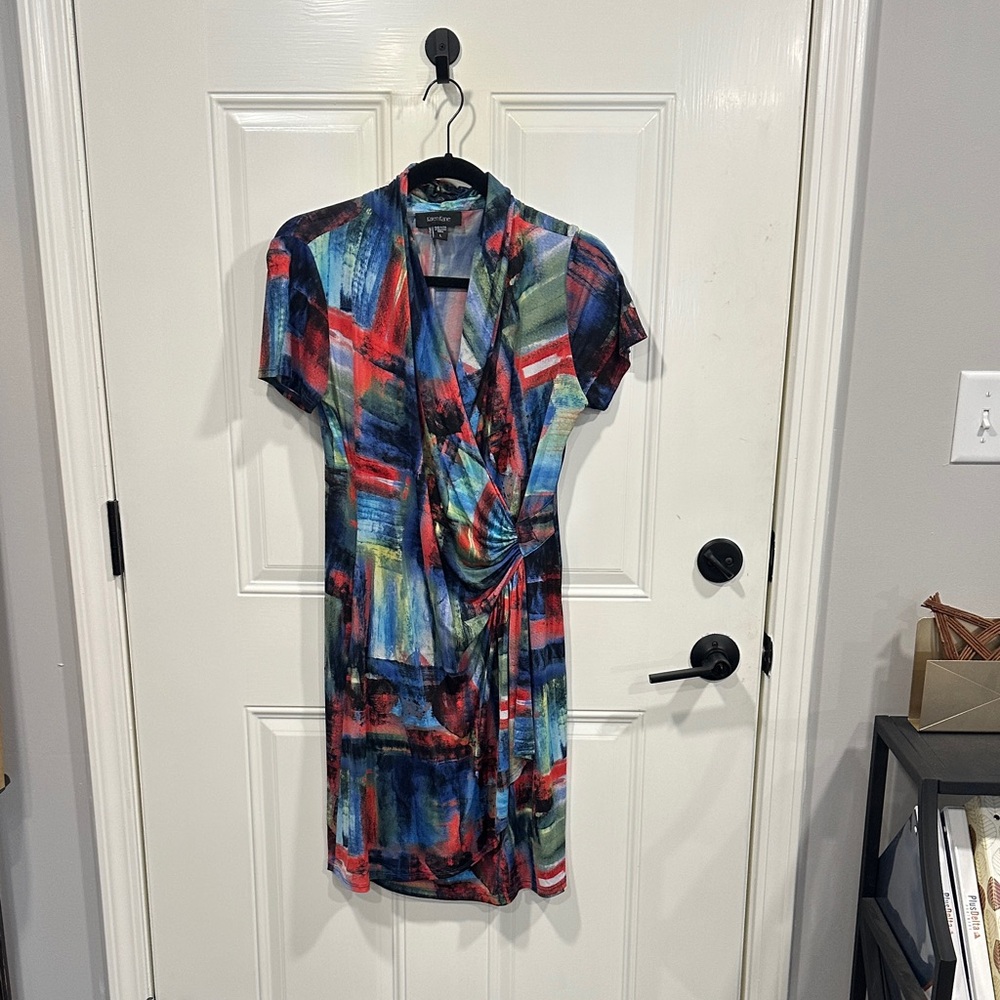 Karen Kane faux wrap dress.